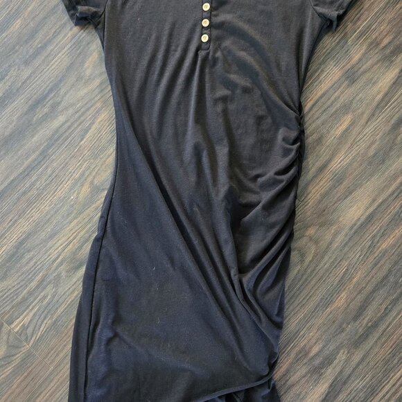 BTFBM Dresses & Skirts - BTFBM Classic Black Poly/Cotton Black Dress w/ Side Rouching NWOT/SIZE S